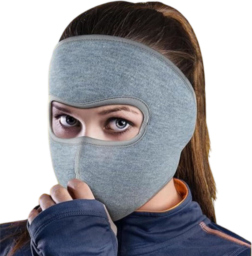 NEWEVA Grey Bike Face Mask for Men & Women(Size: Free,  Balaclava)