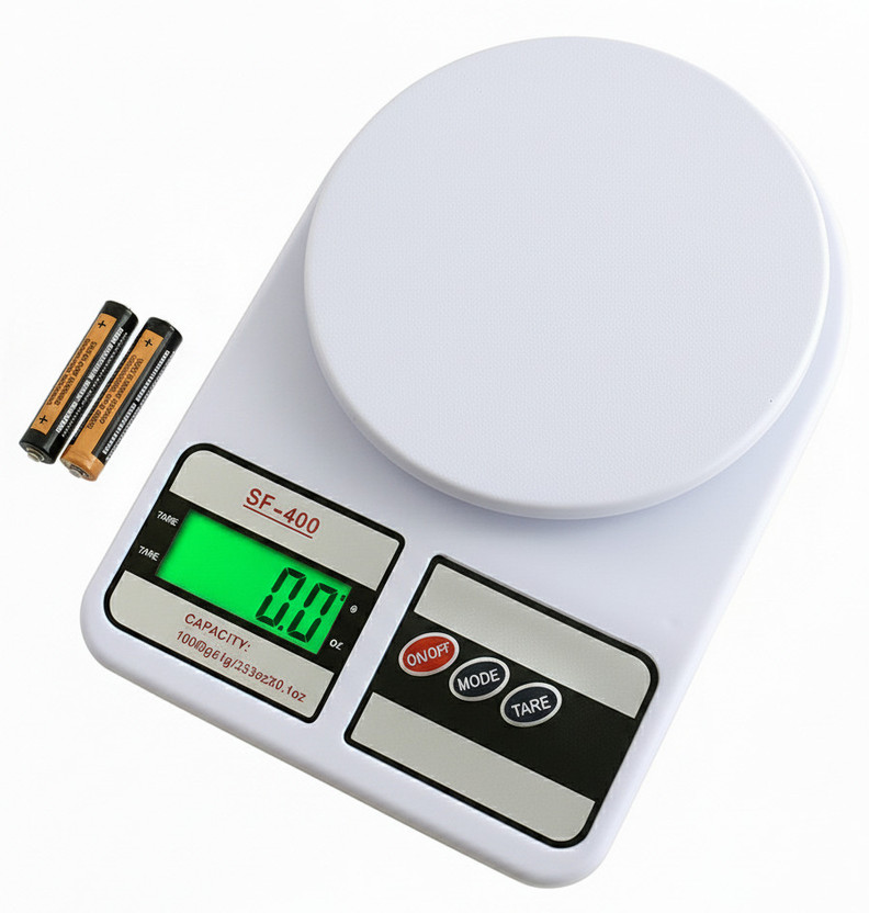 WEIGHOUSE 10kg x 2gr Small Food Weight Machine Counter Scale with Batteries For Home Digital Kitchen Timer