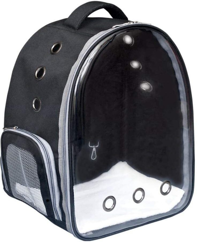 PSK PET MART Travel Approved Air Ventilation Backpack Black Airline Pet Carrier(Suitable For Dog, Cat)