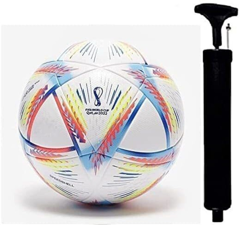 VGS NEW FOOTBALL PVC RUSSIAN FOOTBALL WITH PUMP FULL SIZE 5 (COLOUR MULTI COLOUR) Football - Size: 5(Standard, Pack of 1)