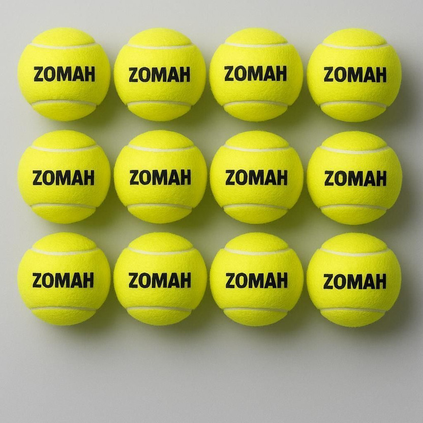 ZOMAH GLOBAL SPORTS ZOMGR130 Tennis Ball(Standard, Pack of 12, Yellow)