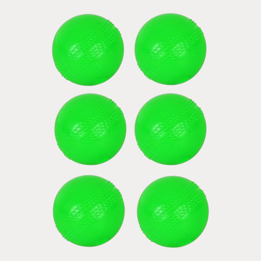 MARS Cricket Wind Ball Practice Training Soft Ball Variant 140 Cricket Training Ball(Standard, Pack of 6, Green)