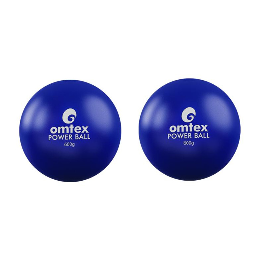 omtex Weighted Powered Balls 600 g for Hitting, Batting and Pitching Training - Blue Cricket Rubber Ball(Standard, Pack of 2)