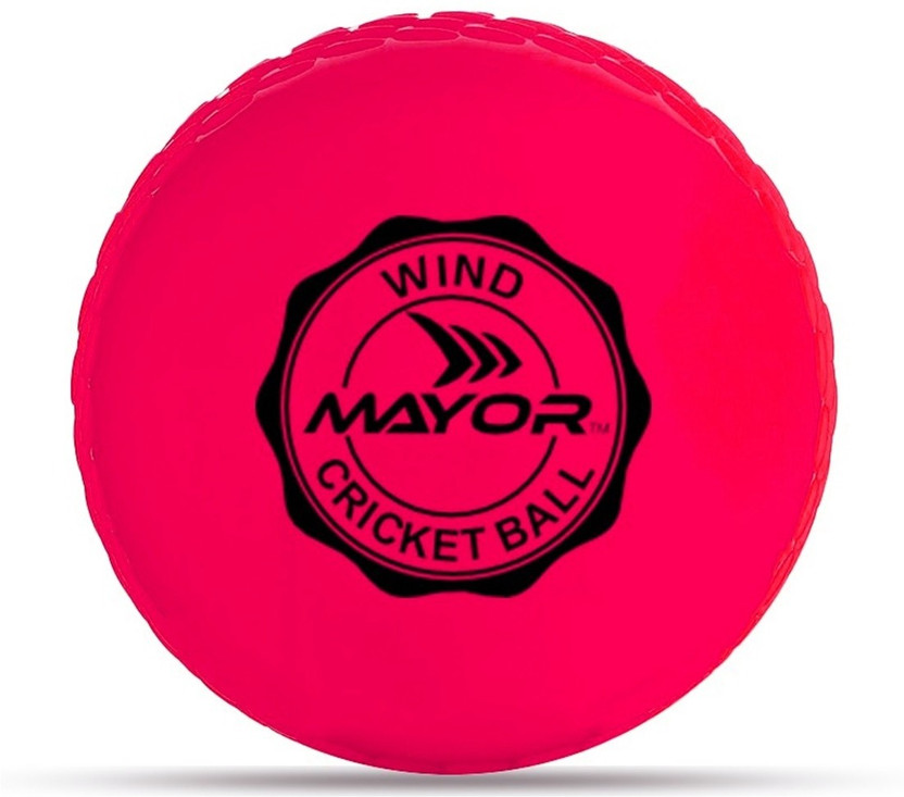 MAYOR Cricket Wind Ball for Indoor & Outdoor Street Cricket Rubber Ball(Standard, Pack of 1, Pink)
