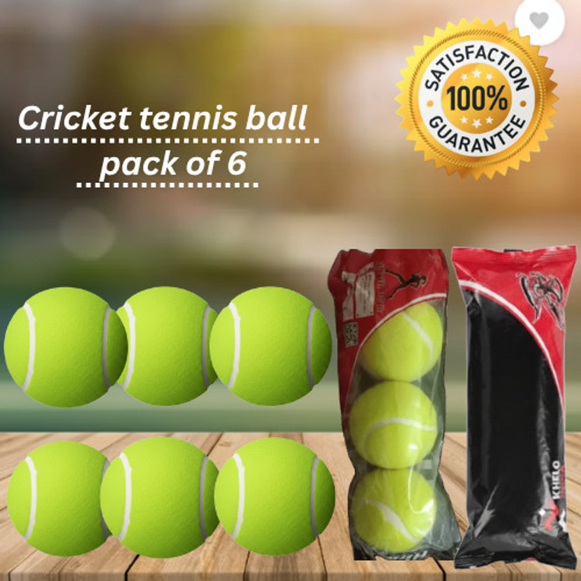 NOBI Professional Matches Cricket tennis ball yellow - pack of 6 Tennis Ball(Standard, Pack of 6, Yellow)