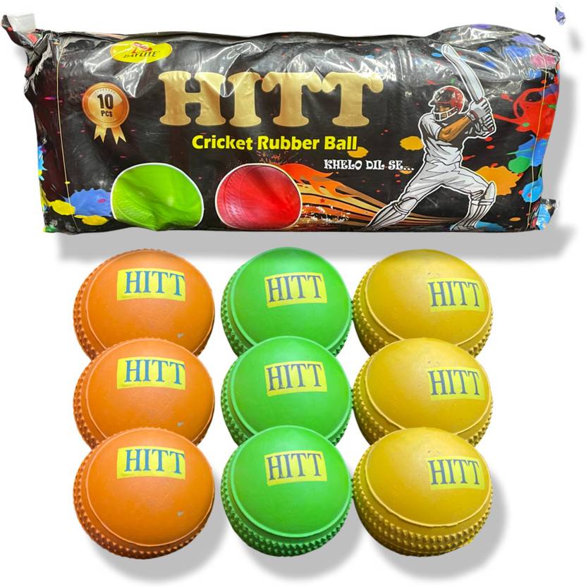 Daylite Hitt Rubber Ball ( Pack of 10) Cricket Rubber Ball. Cricket