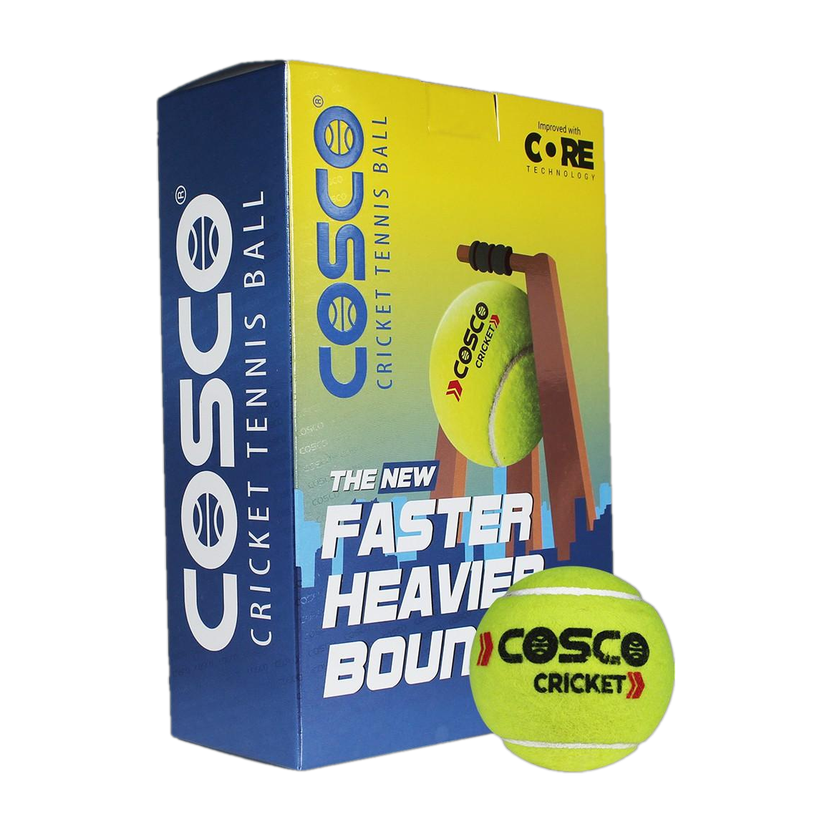 COSCO Light Weight Cricket Tennis Ball(Standard, Pack of 6, Yellow)