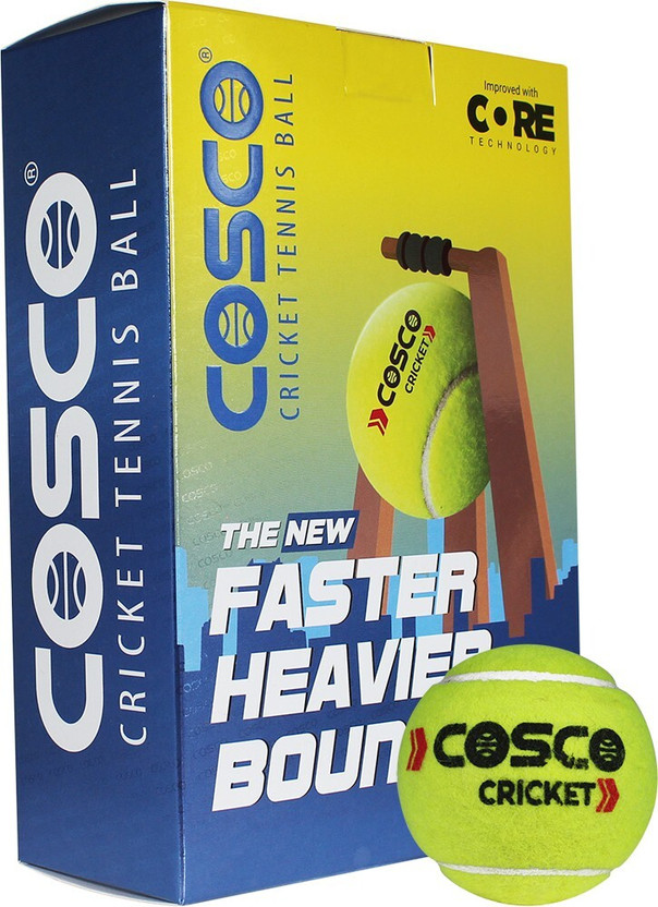 COSCO Light Weight Cricket Tennis Ball(Standard, Pack of 6, Yellow)