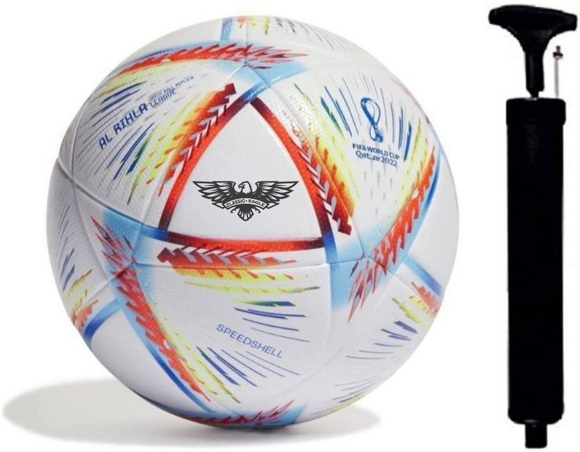 VISHWA FIFA WORLD CUP QATAR 2022 NEW EDITION Football Size-5 With Pump(pack of 1) Football - Size: 5(Standard, Pack of 1, Multicolor)