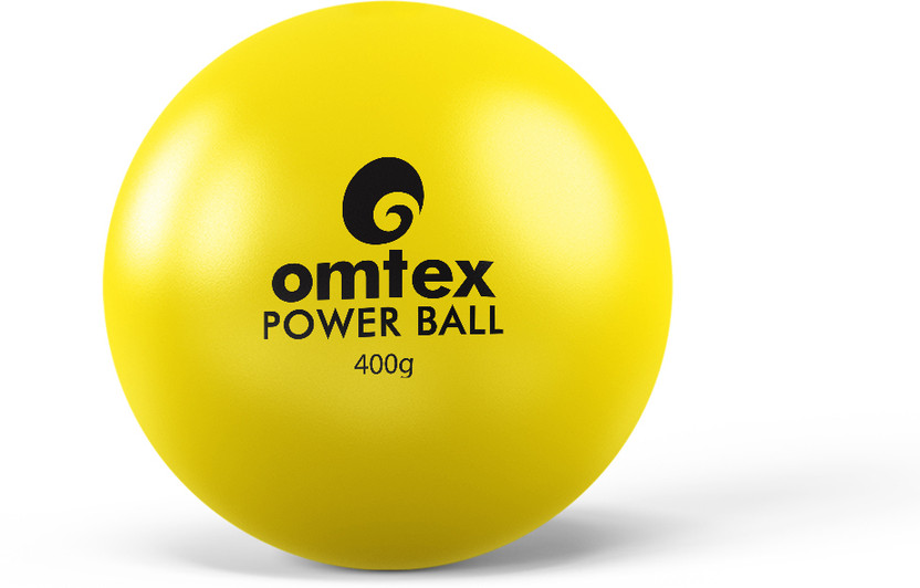 omtex Weighted Powered Balls 400 g for Hitting, Batting and Pitching Training - Yellow Cricket Rubber Ball(Standard, Pack of 1)