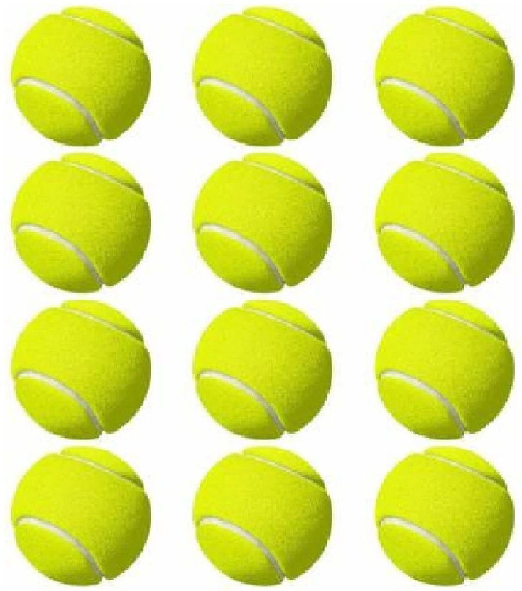 NOBI green tennis balls Tennis Ball pack of 12 Tennis Ball(Standard, Pack of 12, Green)