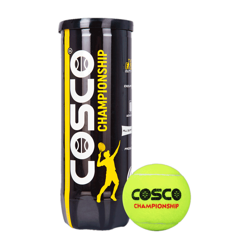 COSCO Championship Lawn Tennis Ball(Standard, Pack of 3, Yellow)