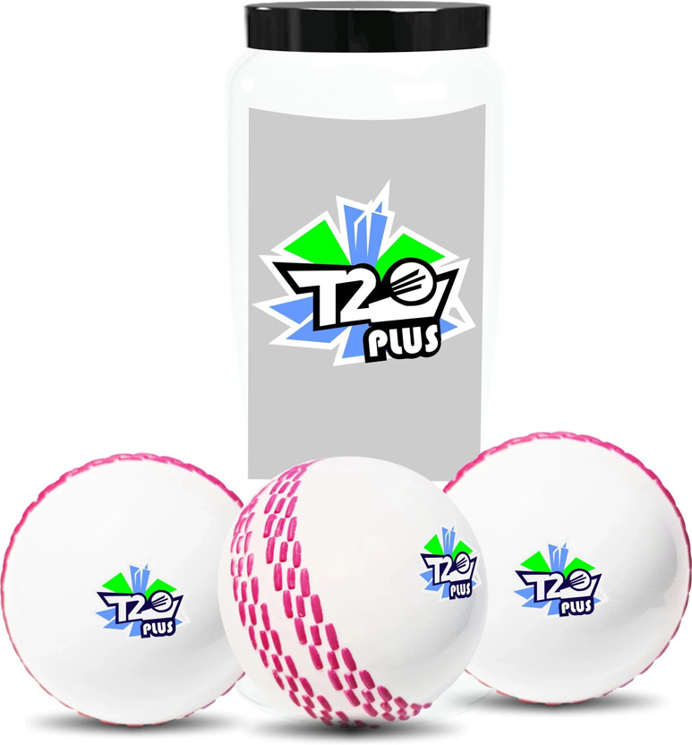 Jaspo T-20 Plus Practice Cricket /Wind Balls for Indoor & Outdoor Cricket Synthetic Ball(Standard, Pack of 3, White)