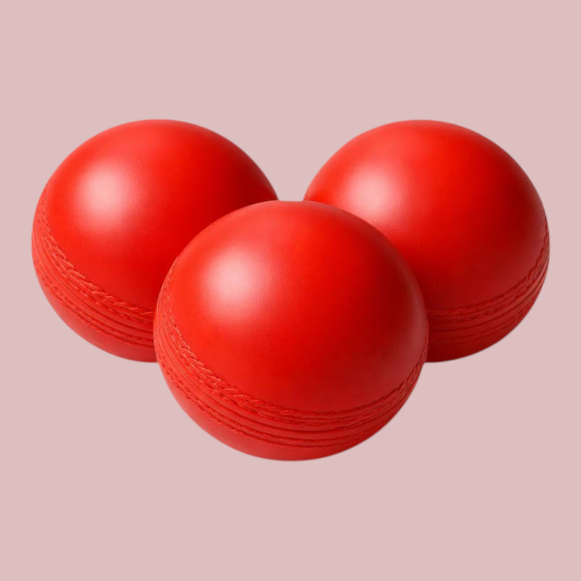 MARS Soft Wind Ball Cricket for Skill Development Cricket Training Ball(Standard, Pack of 3, Red)