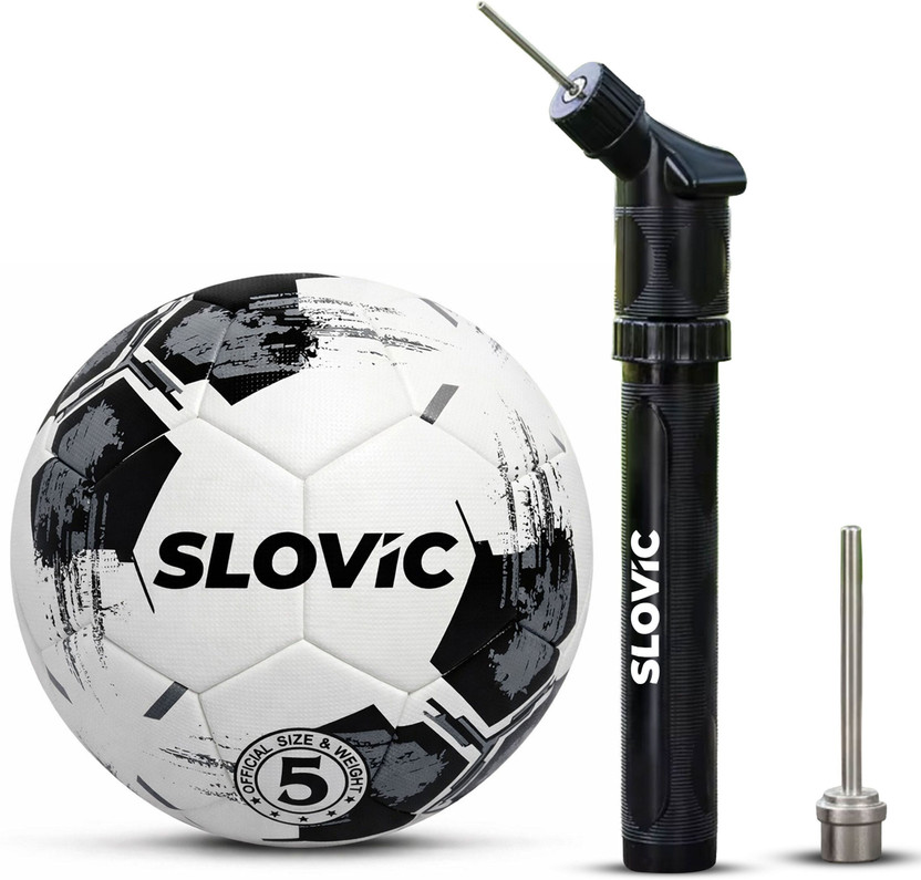 SLOVIC Football + Ball Pump Combo | Football - Size: 5(Standard, Pack of 1)