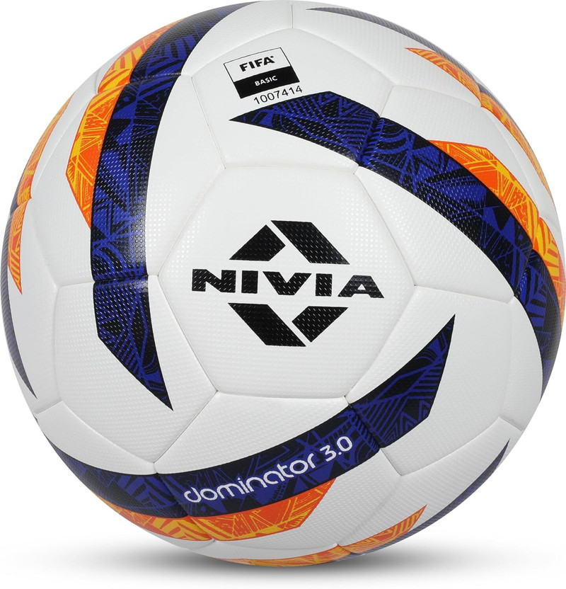 NIVIA Dominator 3.0 Football, Suitable for Grass Turf, International Match Ball,Size-5 Football - Size: 5(Standard, Pack of 1)