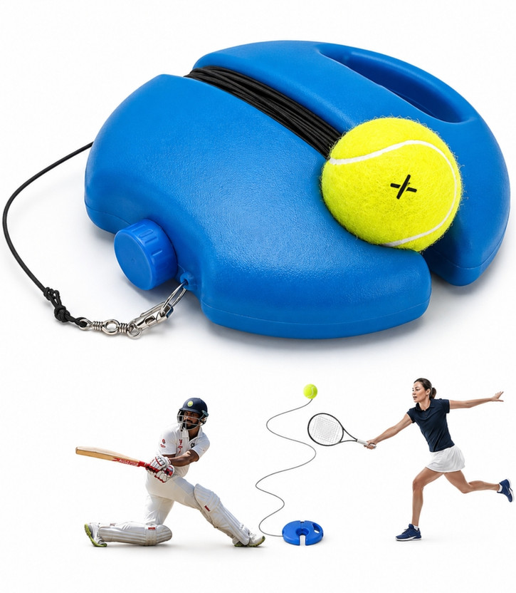 lera Cricket Practice Rebound Ball Set & Self Practice Cricket and Tennis Trainer Cricket Tennis Ball(Standard, Pack of 1, Blue)