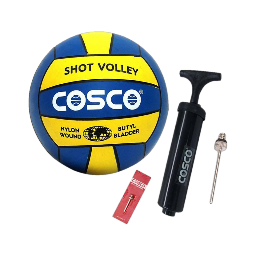 COSCO Shot Volley Volleyball - Size: 4(Standard, Pack of 1, Blue, Yellow)