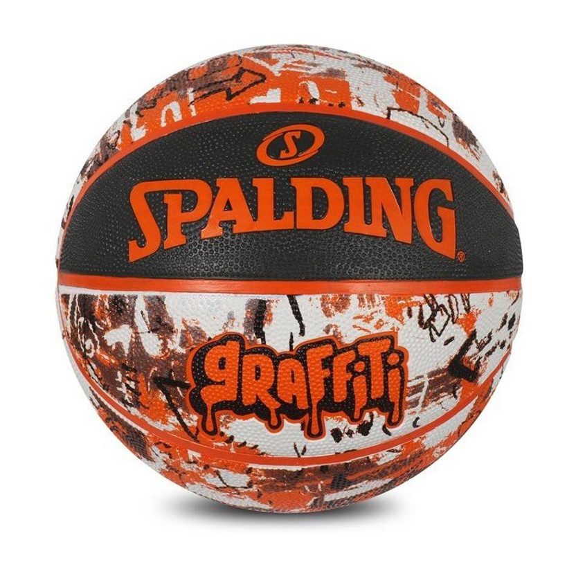 SPALDING GRAFFITI 8 Panel Rubber Moulded Butyl Bladder Sports Ball Indoor/Outdoor Match Basketball - Size: 7(Standard, Pack of 1)