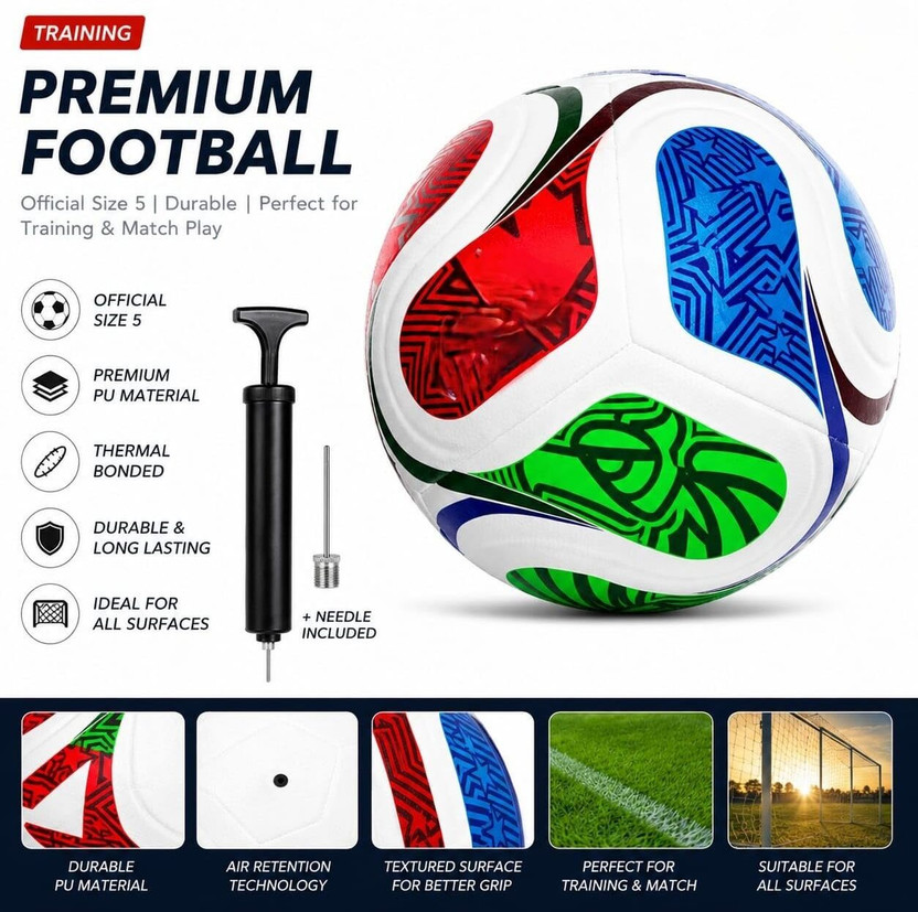 YU CREATIONS FIFA World cup2026 Football - Size: 5(Standard, Pack of 1, Multicolor)