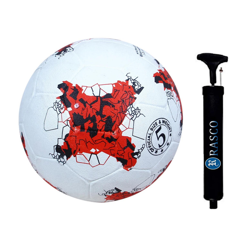 RASCO Kick with Pump Football - Size: 5(Standard, Pack of 2, Red)