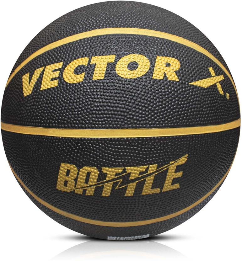 VECTOR X Battle 8Panel 29.5'' Rubber Moulded+Pebbled Texture,Butyl Bladder Inddor outdoor Basketball - Size: 7(Standard, Pack of 1)