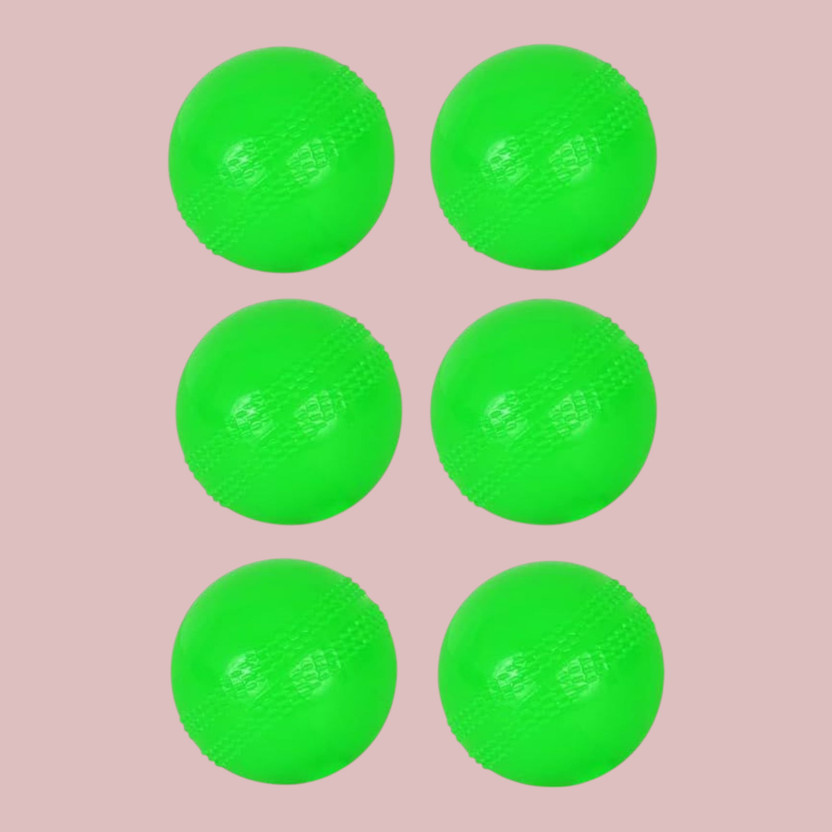 MARS Cricket Wind Ball Practice Training Soft Ball Variant 153 Cricket Training Ball(Standard, Pack of 6, Green)