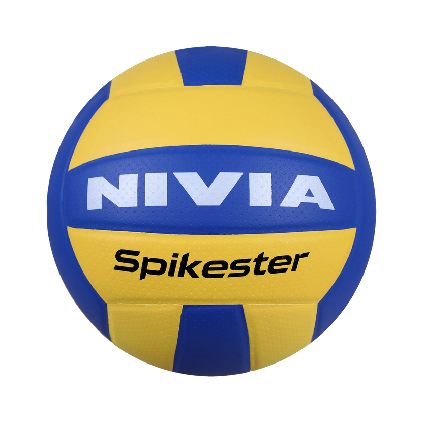 NIVIA Spikester (Encounter) Volleyball - Size: 4(Standard, Pack of 1, Blue, Yellow)