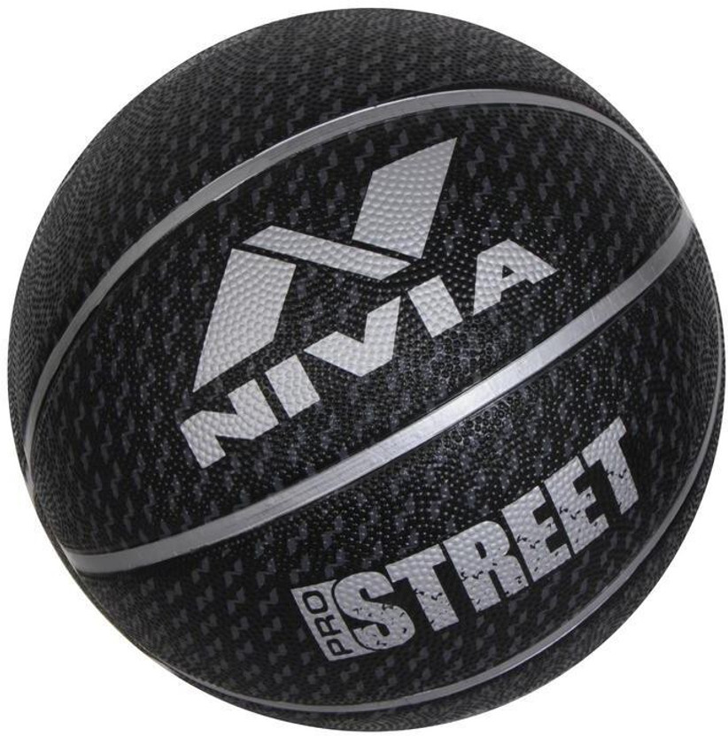 NIVIA Pro Street Basketball - Size: 7(Standard, Pack of 1, Silver, Black)
