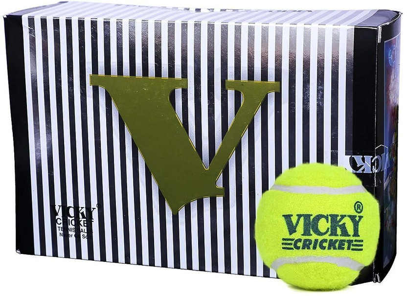 scq VICKY Cricket Tennis Ball, Yellow Cricket Tennis Ball (Pack of 6, Yellow) Cricket Tennis Ball(Standard, Pack of 6, Yellow)