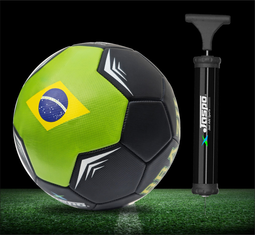 Jaspo Soccer Champ (BRAZIL) with Pump Football - Size: 5(Standard, Pack of 1)