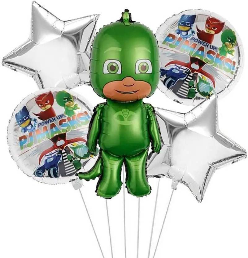 Attache Printed 5 Pcs PJ Mask Theme Foil Balloon for