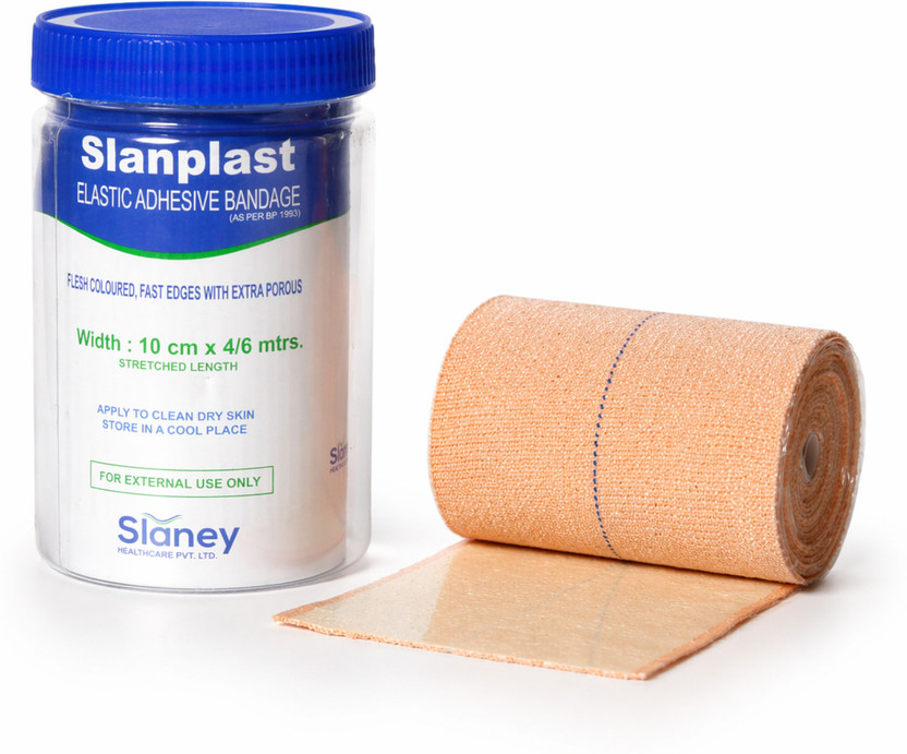 Slaney Elastic Adhesive Bandage (10 cm x 4/6 mtr) Crepe Bandage