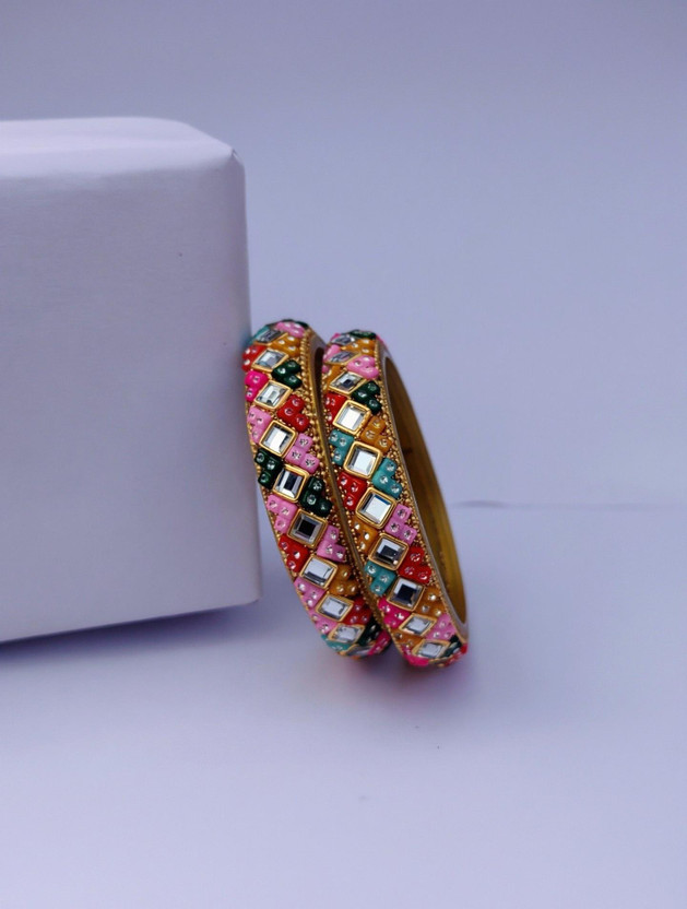 Suhag Suhag bangles house Glass Cubic Zirconia Kada(Pack of 2) - Flipkart Deal