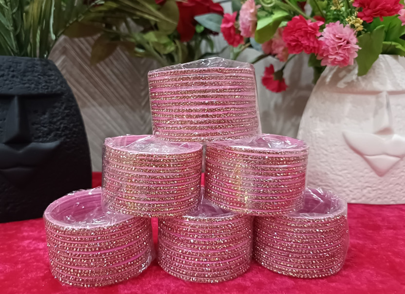 Shree vasu traders Glass Bangle Set(Pack of 3)
