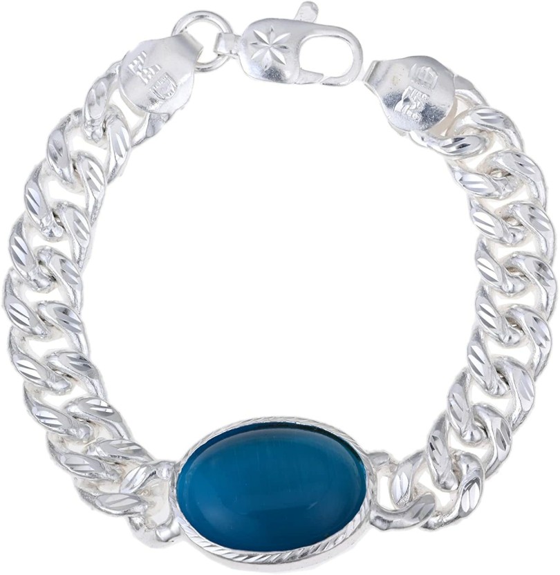 Buy Salman Khan blue stone stylist silver bracelet online  Looksgudin