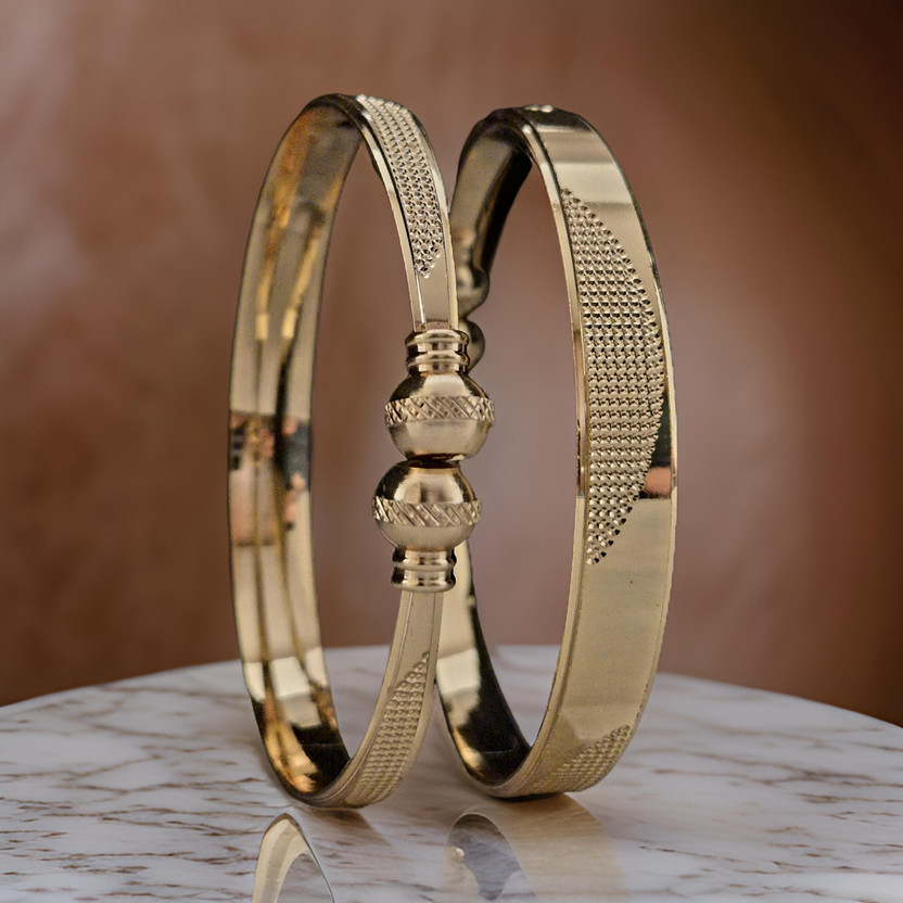 Tgb Imitation Brass Gold-plated Bracelet(Pack of 2)