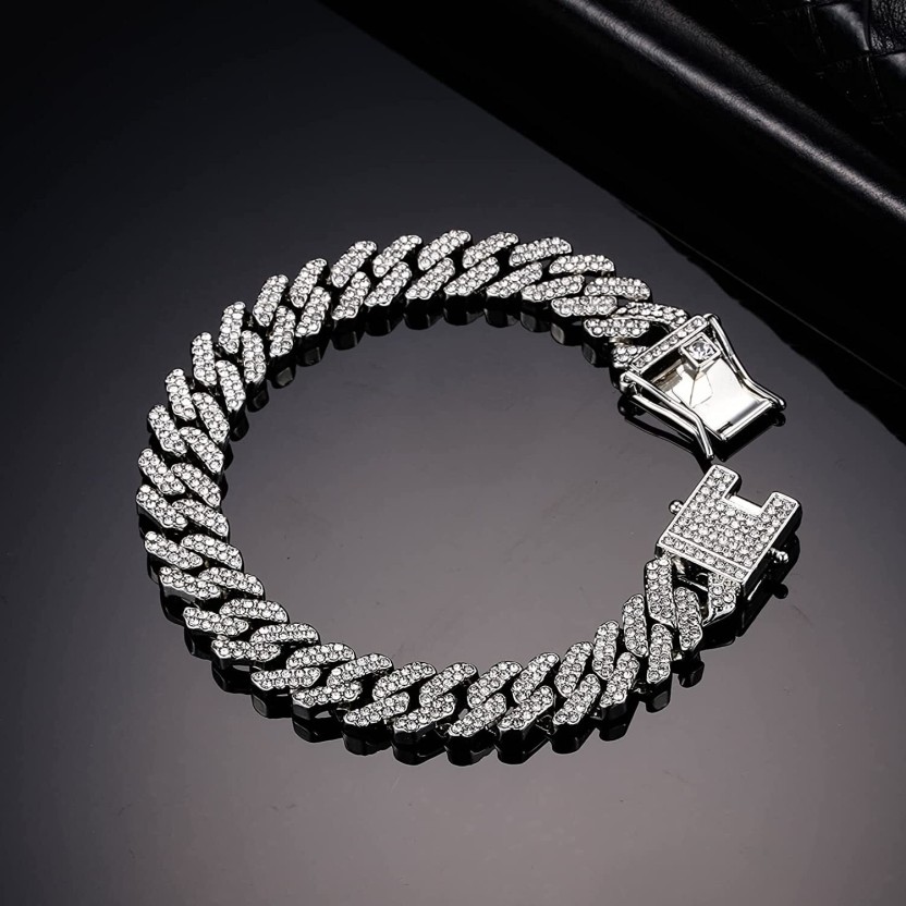 925 Sterling Silver Plaited Chain Bracelet For Men  Silver Palace