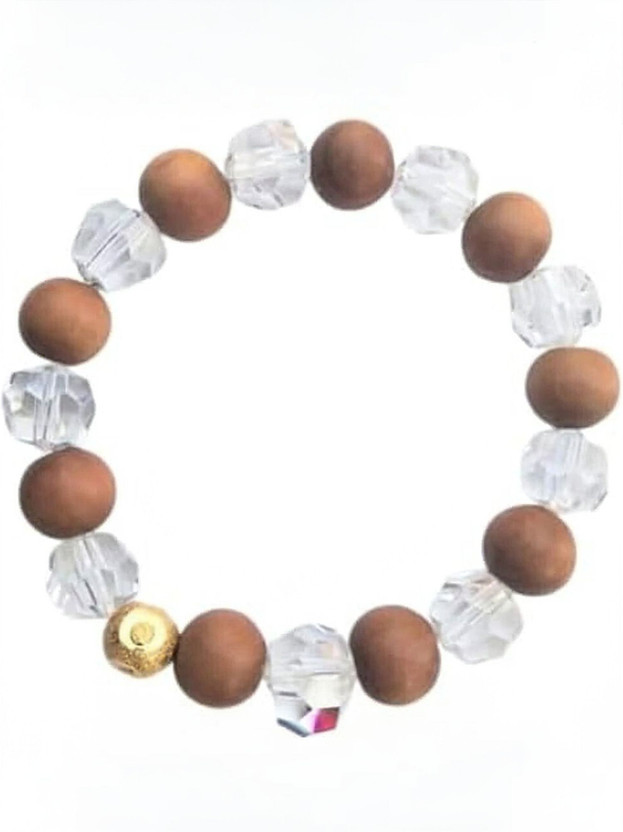 Trishakti Wood, Crystal Beads, Crystal Bangle