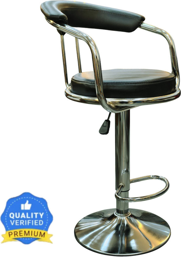 neo chair Classic Black Revolving | Kitchen | Café | Stores | Leatherette Metal Bar Stool(Finish Color - Black, DIY(Do-It-Yourself))