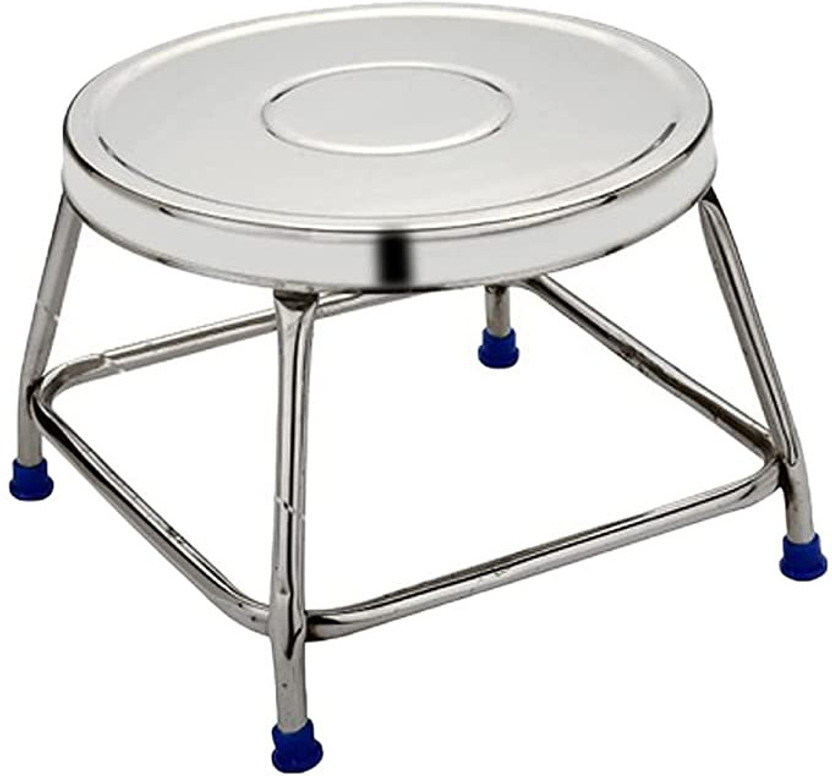 MEENA ENTERPRISES Metal Bar Stool(Finish Color - stainless steel, Pre-assembled)