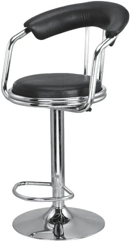 STC Bar Stool Chair Metal Bar Stool(Finish Color - Black, Pre-assembled)