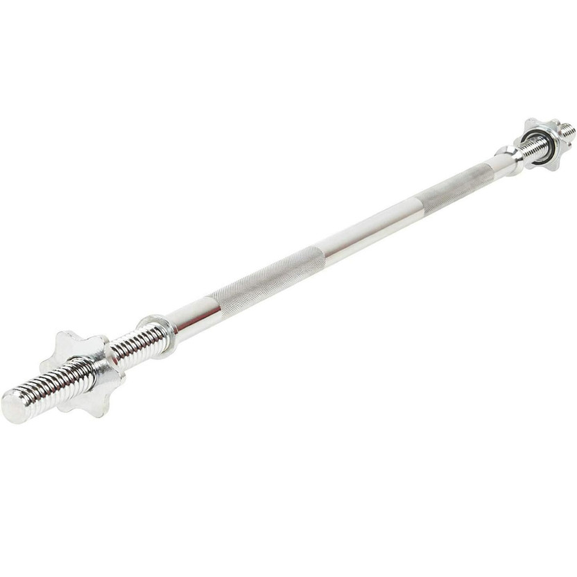 LCARNO 3 feet Solid 25mm Thickness Star Nut Barbell Standard Straight Weight Bar Weight Lifting Bar