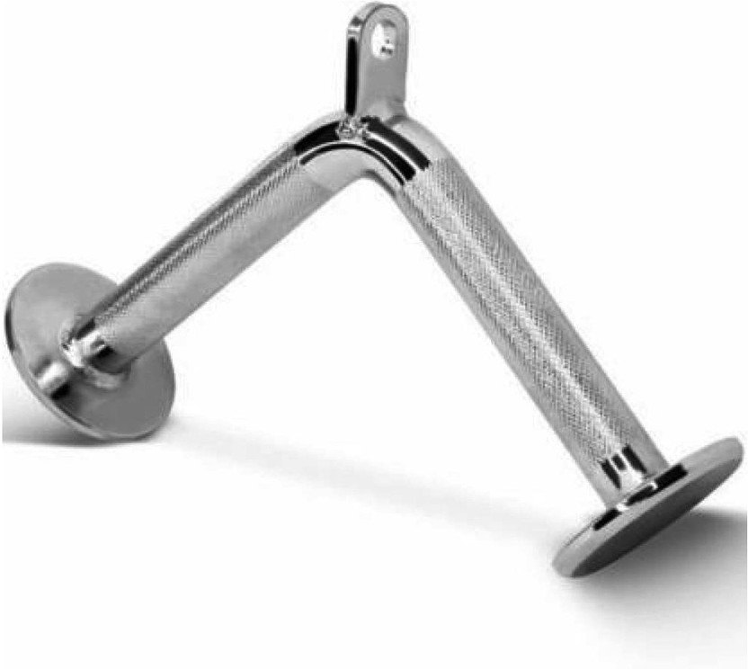 FIT SQUAD V-Shaped Press Down Bar, Tricep Bar, Solid Iron Multi-training Bar(Silver)