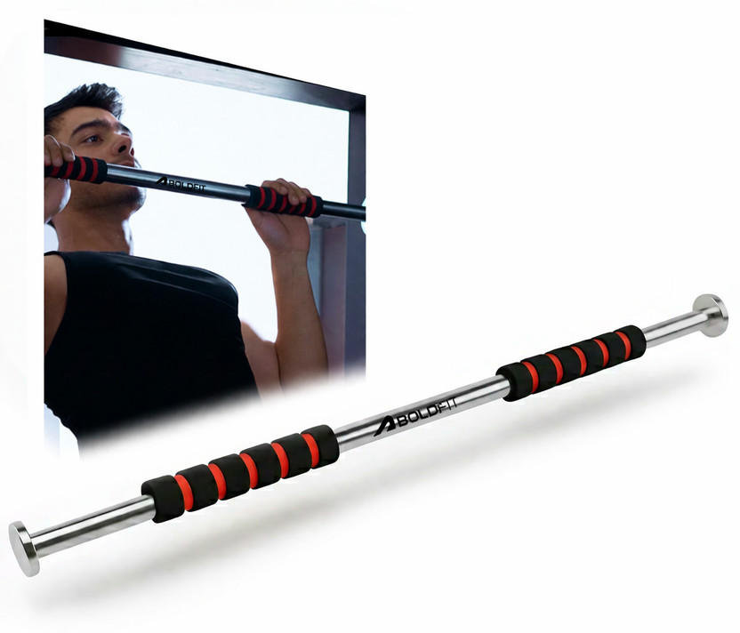 BOLDFIT Pull Up Bar for Home Work Out | Door Frame Pull up Bar | Max Load - 100 Kg Pull-up Bar(Multicolor)