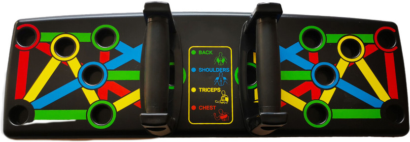 FIVANIO 14 in 1 Home Workout Equipment Multi-Functional Pushup Bar System Fitness Floor Push-up Bar(Multicolor)