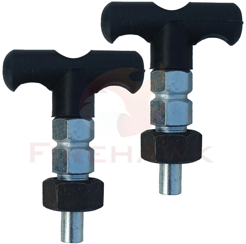 Firehawk T-Shape Spring Capture Lock for Gym Machines, 1-Inch with 10mm Knob Multi-training Bar(Black)