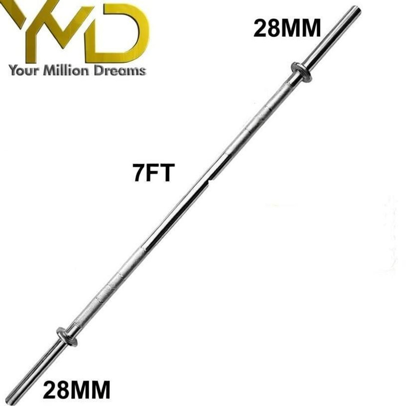 YMD 7FT Straight 28mm weightlifting rod With Barbell Clamps And Spring Lock Weight Lifting Bar