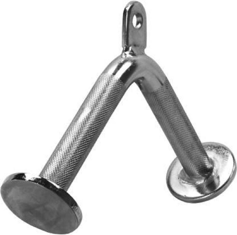 Etahmart V-Shaped Press Down Bar, Triceps V Bar Cable Attachment Weight Lifting Bar(Silver)