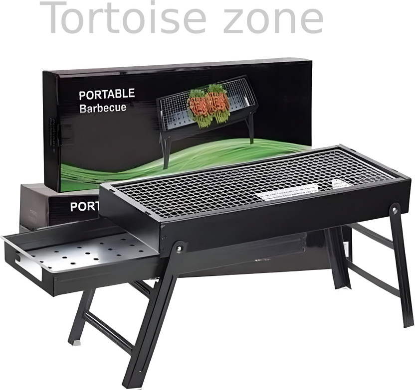 Tortoise zone Barbecue Grills - Foldable Charcoal Barbeque Grill with 0 Skewer Charcoal Grill(Portable, Foldable)